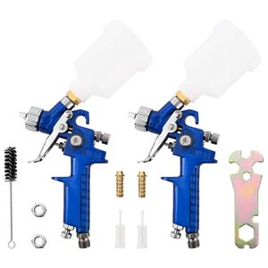 vidaXL HVLP Paint Spray Gun Kits 125 ml Cup 0.5/0.8 mm Nozzles 125 ml