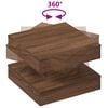 vidaXL Coffee Table 360-Degree Rotatable Brown Oak 50x50x34.5 cm
