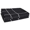 vidaXL 12 Piece Towel Set Black Cotton