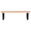 vidaXL Basin Shelf Wall Mounted Steel and Solid Wood Oak