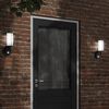 vidaXL Outdoor Wall Light with Sensor Black Stainless Steel