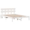 vidaXL Bed Frame with Headboard White 150 x 200 cm Solid Pine wood