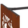 vidaXL Firewood Rack 40x40x40 cm Weathering Steel