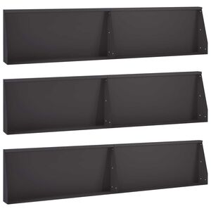 vidaXL Retaining Wall 6 pcs 100 x 12 x 30 cm Steel Black