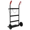 vidaXL Hand Trolley Black and Red 63 x 43.5 x 110 cm Steel
