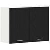 vidaXL Hanging Cabinet Lyon Black Oak 80 x 31 x 60 cm Engineered Wood