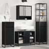 vidaXL Bathroom Cabinet Black Oak 40 x 30 x 180 cm Engineered Wood