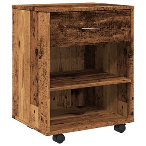 vidaXL Rolling Cabinet Old Wood 46x36x59 cm Engineered Wood
