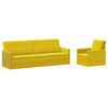 vidaXL Sofa Set 2 pcs Yellow Velvet