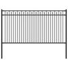 vidaXL Spike Fence Black 200 x 150 cm Powder-Coated Steel
