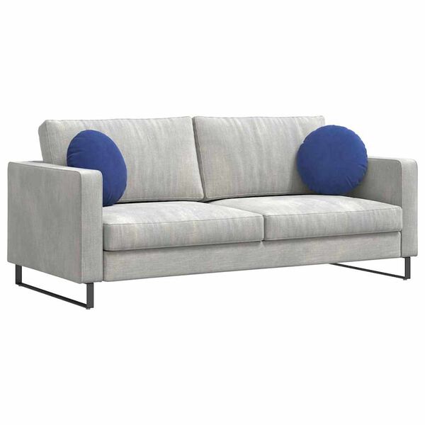 vidaXL Seat Cushions 2 pcs Police Blue Ø 40 x 13 cm Velvet