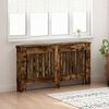 vidaXL Radiator Cover Smoked Oak 152 x 19 x 81.5 cm Engineered Wood