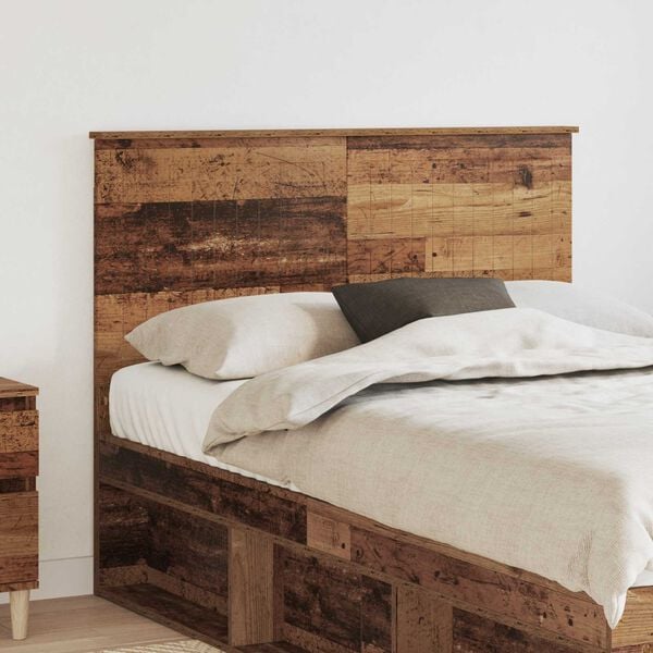 vidaXL Headboard with Headboard Old Wood 135 cm Engineered wood