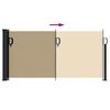 vidaXL Retractable Side Awning Beige 100x500 cm