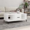vidaXL Coffee Table High Gloss White 102x50x40 cm Engineered Wood