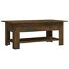 vidaXL Coffee Table Smoked Oak 102x55x42 cm Engineered Wood