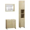 vidaXL 3 Piece Bathroom Furniture Set Sonoma Oak Engineered Wood