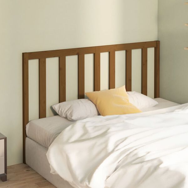vidaXL Bed Headboard Honey Brown 141x4x100 cm Solid Wood Pine