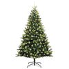 vidaXL Artificial Hinged Christmas Tree 300 LEDs Green 210 cm