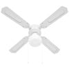 vidaXL Ceiling Fan with Light 106 cm White