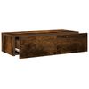 vidaXL Wall Shelf with Drawers Smoked Oak 60x26.5x15 cm Engineered Wood