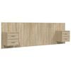vidaXL Bed Headboard with Cabinets Sonoma Oak Engineered Wood