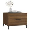 vidaXL Coffee Tables with Metal Legs 2 pcs Brown Oak 50x50x40 cm