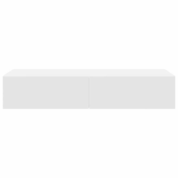 vidaXL Wall Shelf with Drawers White 100x36x19 cm Engineered Wood