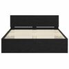 vidaXL Bed Frame with Headboard Black Oak 150 x 200 cm Engineered Wood