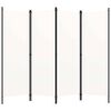 vidaXL 4-Panel Room Divider White 200x180 cm