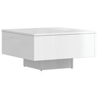 vidaXL Coffee Table High Gloss White 60x60x31.5 cm Engineered Wood