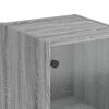 vidaXL Highboard with Glass Door Grey Sonoma 35x37x142 cm