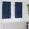 vidaXL Blackout Curtains 2 pcs Dark Blue 140 x 140 cm Velvet