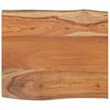 vidaXL Table Top 70x60x2.5 cm Rectangular Solid Wood Acacia Live Edge