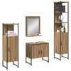 vidaXL Bathroom Furniture Set with Shelf 4 pcs Brown Engineered wood