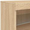 vidaXL Sideboard with LED Lights Sonoma Oak 142.5x37x67 cm