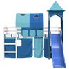 vidaXL Kids' Loft Bed with Tower without Mattress Blue 80x200 cm
