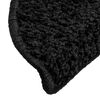 vidaXL Stair Mats 15 pcs 56x17x3 cm Black Half Round
