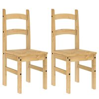 vidaXL Dining Chairs 2 pcs 40x46x99 cm Solid Wood Pine