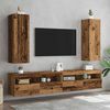 vidaXL TV Cabinets 2 pcs Old Wood 30.5x30x90 cm Engineered Wood