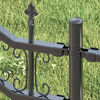 vidaXL Garden Fence Grey 240 x 118 cm Powder-coated steel