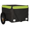 vidaXL Bike Trailer Black and Green 30 kg Iron