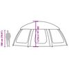 vidaXL Pool Tent with Removable Fly & Mesh Walls Grey 690x690 cm