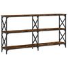 vidaXL Console Table Smoked Oak 156x28x80.5 cm Engineered Wood