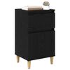 vidaXL Bedside Cabinet Black Oak 40 x 35 x 70 cm Engineered Wood