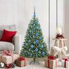vidaXL Artificial Hinged Christmas Tree Green 120 cm PVC and Metal
