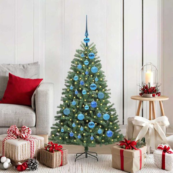 vidaXL Artificial Hinged Christmas Tree Green 120 cm PVC and Metal