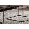 Rousseau 2 Piece Coffee Table Set Aron Metal Grey and Rust