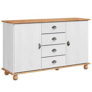 vidaXL Sideboard with Drawer ASKIM 133.5 x 40 x 79 cm Solid pine wood