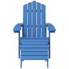 vidaXL Garden Adirondack Chairs with Footstool & Table HDPE Aqua Blue